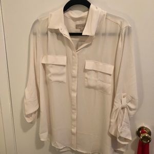 Egg shell blouse from Loft, large (UNWORN!)